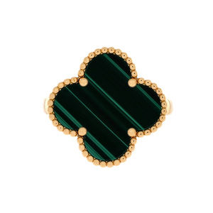 Van Cleef & Arpels Magic Alhambra Ring 18K Yellow Gold with Malachite